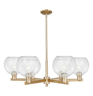 Arcadia Six Light Chandelier in Champagne Bronze (405|716-6CR-CB-G122-8)