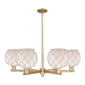 Arcadia Six Light Chandelier in Champagne Bronze (405|716-6CR-CB-G121-8RW)