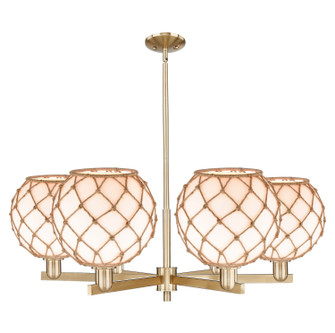 Arcadia Six Light Chandelier in Champagne Bronze (405|716-6CR-CB-G121-10RB)