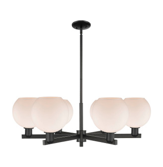 Arcadia Six Light Chandelier in Matte Black (405|716-6CR-BK-G121-8)