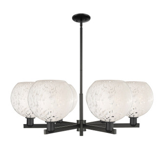 Arcadia Six Light Chandelier in Matte Black (405|716-6CR-BK-G1216-10WM)
