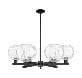Arcadia Six Light Chandelier in Matte Black (405|716-6CR-BK-G1215-8)