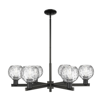 Arcadia Six Light Chandelier in Matte Black (405|716-6CR-BK-G1215-6)