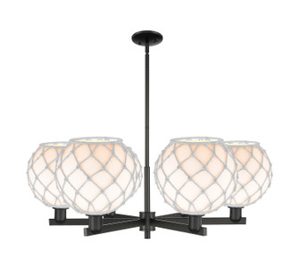 Arcadia Six Light Chandelier in Matte Black (405|716-6CR-BK-G121-10RW)