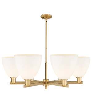 Arcadia Six Light Chandelier in Brushed Brass (405|716-6CR-BB-GBD-91)
