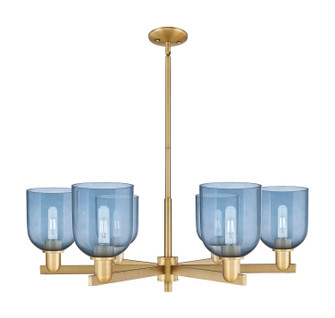 Arcadia Six Light Chandelier in Brushed Brass (405|716-6CR-BB-G558-6BL)