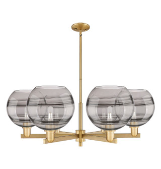Arcadia Six Light Chandelier in Brushed Brass (405|716-6CR-BB-G556-10SM)