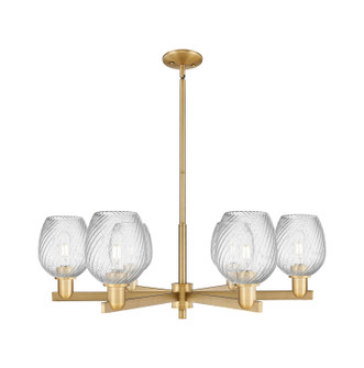 Arcadia Six Light Chandelier in Brushed Brass (405|716-6CR-BB-G292)