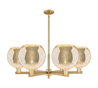 Arcadia Six Light Chandelier in Brushed Brass (405|716-6CR-BB-G128-10)