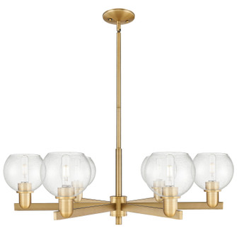 Arcadia Six Light Chandelier in Brushed Brass (405|716-6CR-BB-G124-6)