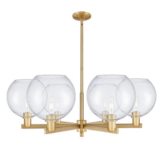 Arcadia Six Light Chandelier in Brushed Brass (405|716-6CR-BB-G124-10)