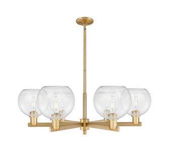 Arcadia Six Light Chandelier in Brushed Brass (405|716-6CR-BB-G122-8)
