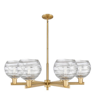Arcadia Six Light Chandelier in Brushed Brass (405|716-6CR-BB-G1213-8CL)