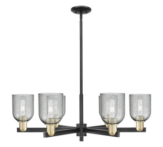 Arcadia Six Light Chandelier in Black Antique Brass (405|716-6CR-BAB-G257)