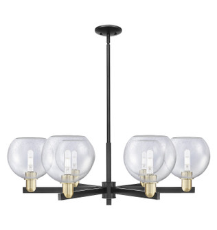 Arcadia Six Light Chandelier in Black Antique Brass (405|716-6CR-BAB-G124-8)