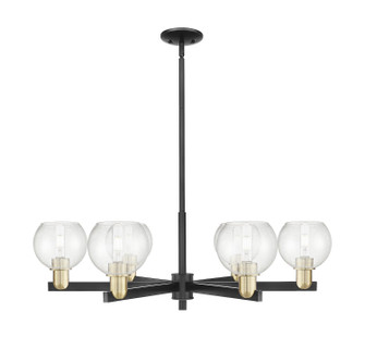 Arcadia Six Light Chandelier in Black Antique Brass (405|716-6CR-BAB-G124-6)