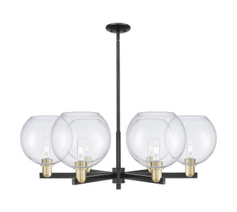 Arcadia Six Light Chandelier in Black Antique Brass (405|716-6CR-BAB-G124-10)