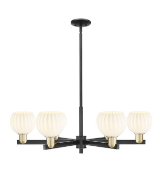 Arcadia Six Light Chandelier in Black Antique Brass (405|716-6CR-BAB-G1217-6WV)