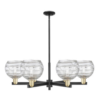 Arcadia Six Light Chandelier in Black Antique Brass (405|716-6CR-BAB-G1213-8CL)