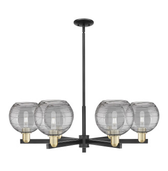 Arcadia Six Light Chandelier in Black Antique Brass (405|716-6CR-BAB-G1213-8SM)