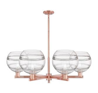 Arcadia Six Light Chandelier in Antique Copper (405|716-6CR-AC-G556-10CL)