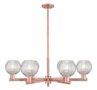 Arcadia Six Light Chandelier in Antique Copper (405|716-6CR-AC-G122C-6CL)