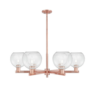 Arcadia Six Light Chandelier in Antique Copper (405|716-6CR-AC-G122-8)