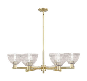 Arcadia Six Light Chandelier in Antique Brass (405|716-6CR-AB-G422)