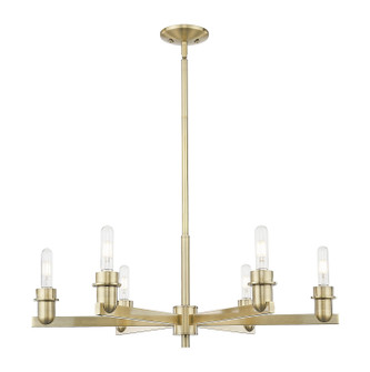 Arcadia Six Light Chandelier in Antique Brass (405|716-6CR-AB)