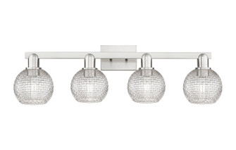 Arcadia Four Light Bath Vanity in Brushed Satin Nickel (405|716-4W-SN-G122C-6CL)