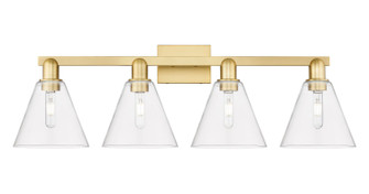 Arcadia Four Light Bath Vanity in Satin Gold (405|716-4W-SG-GBC-82)