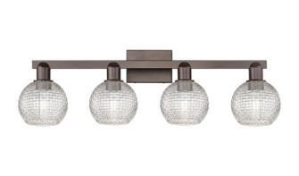Arcadia Four Light Bath Vanity in Oil Rubbed Bronze (405|716-4W-OB-G122C-6CL)