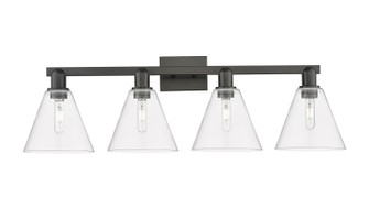 Arcadia Four Light Bath Vanity in Matte Black (405|716-4W-BK-GBC-82)