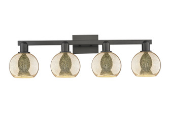 Arcadia Four Light Bath Vanity in Matte Black (405|716-4W-BK-G128-6)