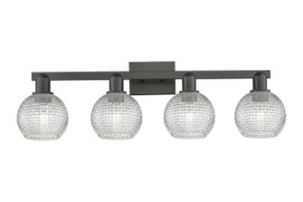 Arcadia Four Light Bath Vanity in Matte Black (405|716-4W-BK-G122C-6CL)