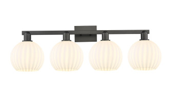 Arcadia Four Light Bath Vanity in Matte Black (405|716-4W-BK-G1217-8WV)