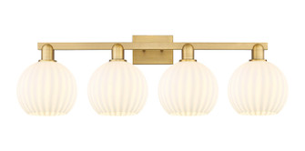Arcadia Four Light Bath Vanity in Brushed Brass (405|716-4W-BB-G1217-8WV)