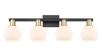 Arcadia Four Light Bath Vanity in Black Antique Brass (405|716-4W-BAB-G121-6)