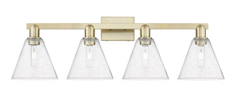 Arcadia Four Light Bath Vanity in Antique Brass (405|716-4W-AB-GBC-84)