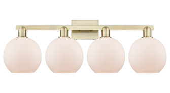 Arcadia Four Light Bath Vanity in Antique Brass (405|716-4W-AB-G121-8)