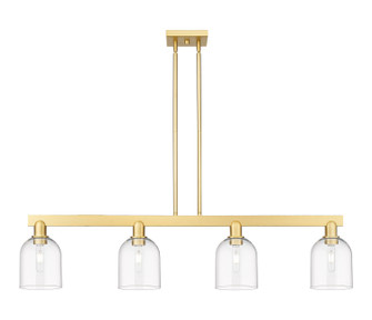 Arcadia Four Light Island Pendant in Satin Gold (405|716-4I-SG-G558-6CL)