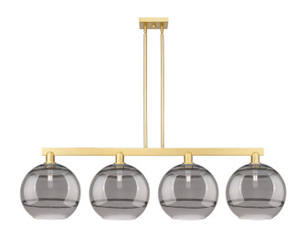 Arcadia Four Light Island Pendant in Satin Gold (405|716-4I-SG-G556-12SM)
