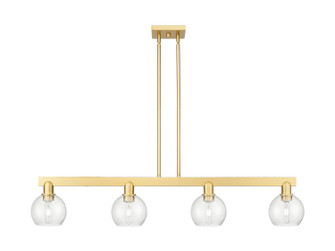 Arcadia Four Light Island Pendant in Satin Gold (405|716-4I-SG-G124-6)