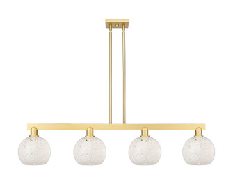 Arcadia Four Light Island Pendant in Satin Gold (405|716-4I-SG-G1216-8WM)