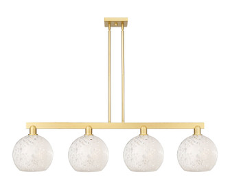 Arcadia Four Light Island Pendant in Satin Gold (405|716-4I-SG-G1216-10WM)