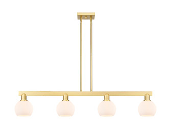 Arcadia Four Light Island Pendant in Satin Gold (405|716-4I-SG-G121-6)