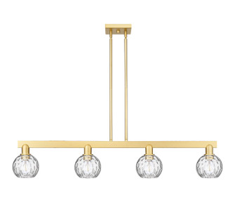 Arcadia Four Light Island Pendant in Satin Gold (405|716-4I-SG-G1215-6)