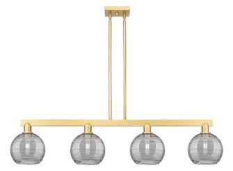 Arcadia Four Light Island Pendant in Satin Gold (405|716-4I-SG-G1213-8SM)