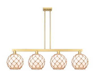 Arcadia Four Light Island Pendant in Satin Gold (405|716-4I-SG-G121-10RB)
