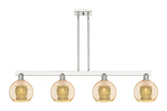Arcadia Four Light Island Pendant in Polished Nickel (405|716-4I-PN-G128-8)